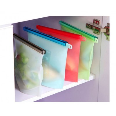 2019 hot product silicone food storage bag peva bag , kitchen storage silicone reusable food storage bag$